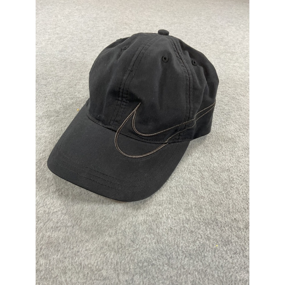 Nike Golf Hat Mens Black Brown Swoosh Adjustable Strapback Cap 206446-010